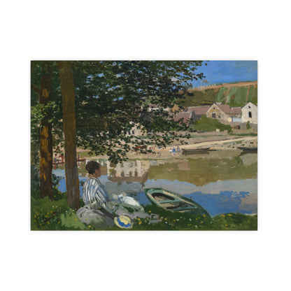 On the Bank of the Seine at Bennecourt - Monet Fine Art Poster
