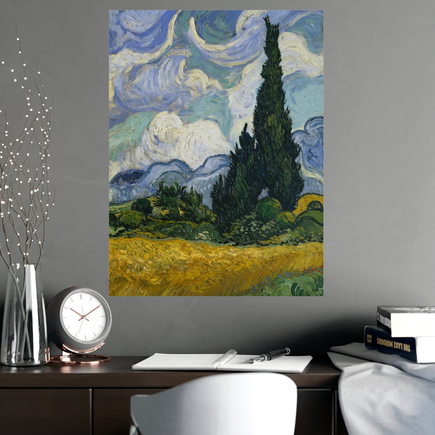 Van Gogh - Wheat Field with Cypresses - Museum Collection - Fine Art Poster