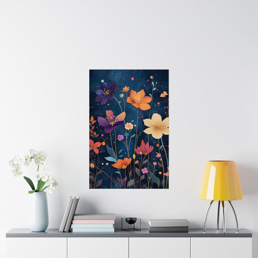 Wildflowers at Dusk Colorful Fine Art Print
