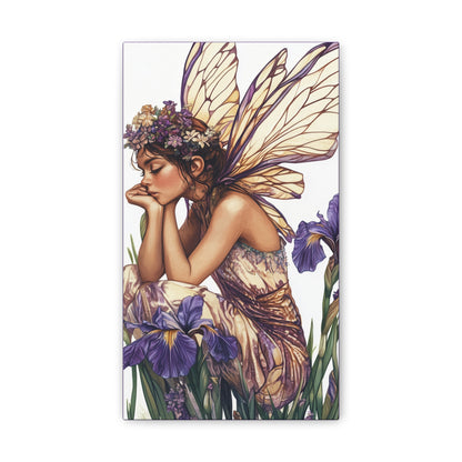 Iris You Were Here - Flowers & Fairies Collection - Fine Art Print on Canvas