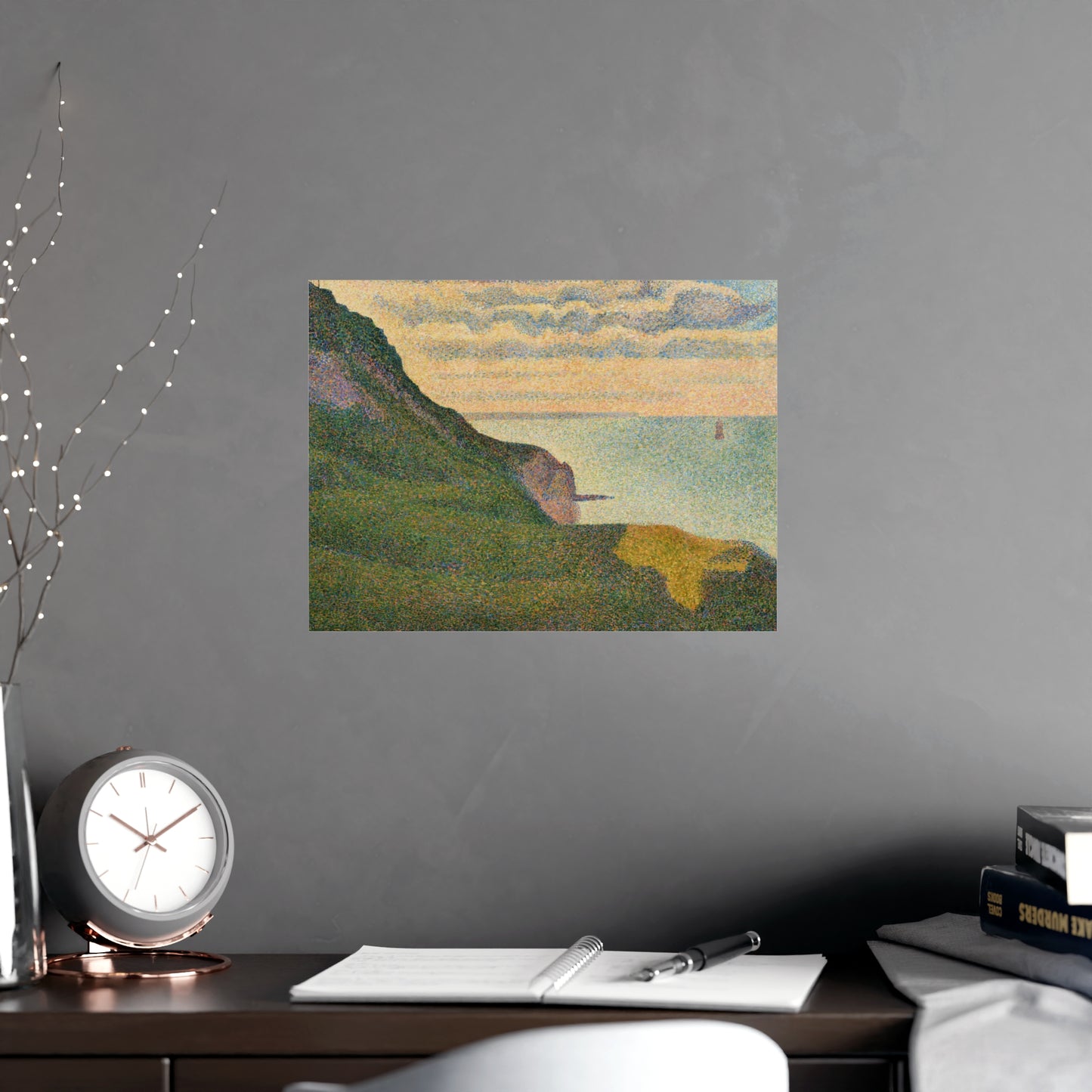 Seascape at Port-en-Bessin Normandy - Seurat Fine Art Poster