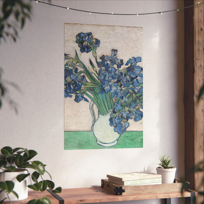 Van Gogh Irises Fine Art Print - Blue Flowers Wall Art