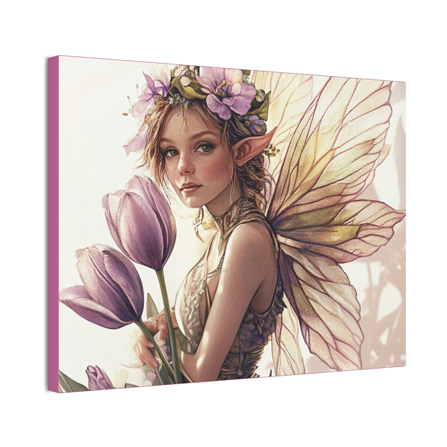 Tuesdays are for Tulips - Flowers & Fairies Collection - Fine Art Print on Canvas