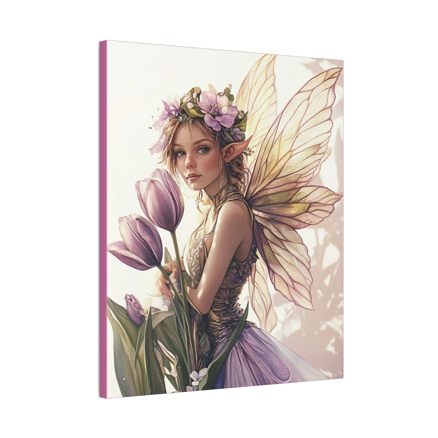 Tuesdays are for Tulips - Flowers & Fairies Collection - Fine Art Print on Canvas