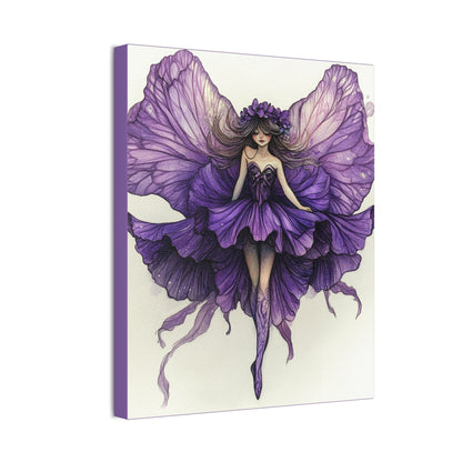 A Violet Affair - Fairies & Flowers Collection - Wall Art - on Canvas