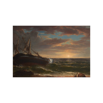The Stranded Ship - Maritime Drama Fine Art Poster
