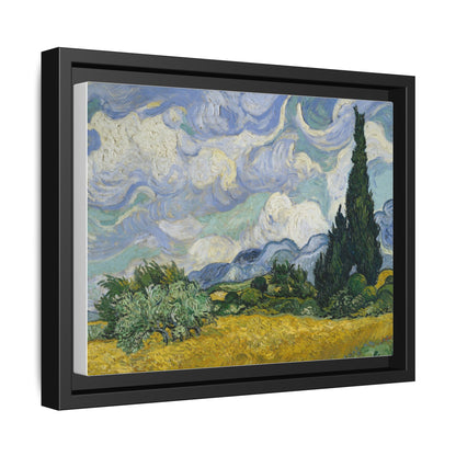 Van Gogh - Wheat Field with Cypresses - Museum Collection - Framed Canvas Print