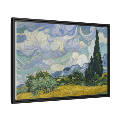 Van Gogh - Wheat Field with Cypresses - Museum Collection - Framed Canvas Print