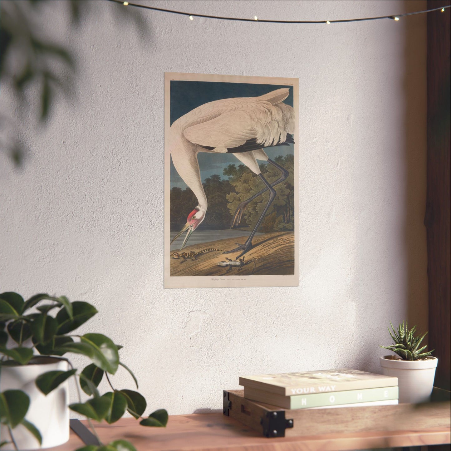 Crane in the Glades - Vintage Fine Art Print - Art Print - Poster for Nature Lovers & Birdwatchers