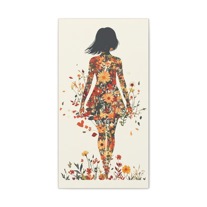 You Belong Among the Wildflowers  - Flower Girl - Print on Canvas