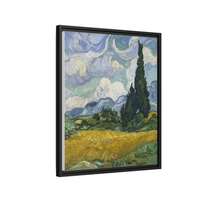 Van Gogh - Wheat Field with Cypresses - Museum Collection - Framed Canvas Print