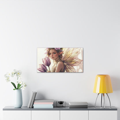 Tuesdays are for Tulips - Flowers & Fairies Collection - Fine Art Print on Canvas