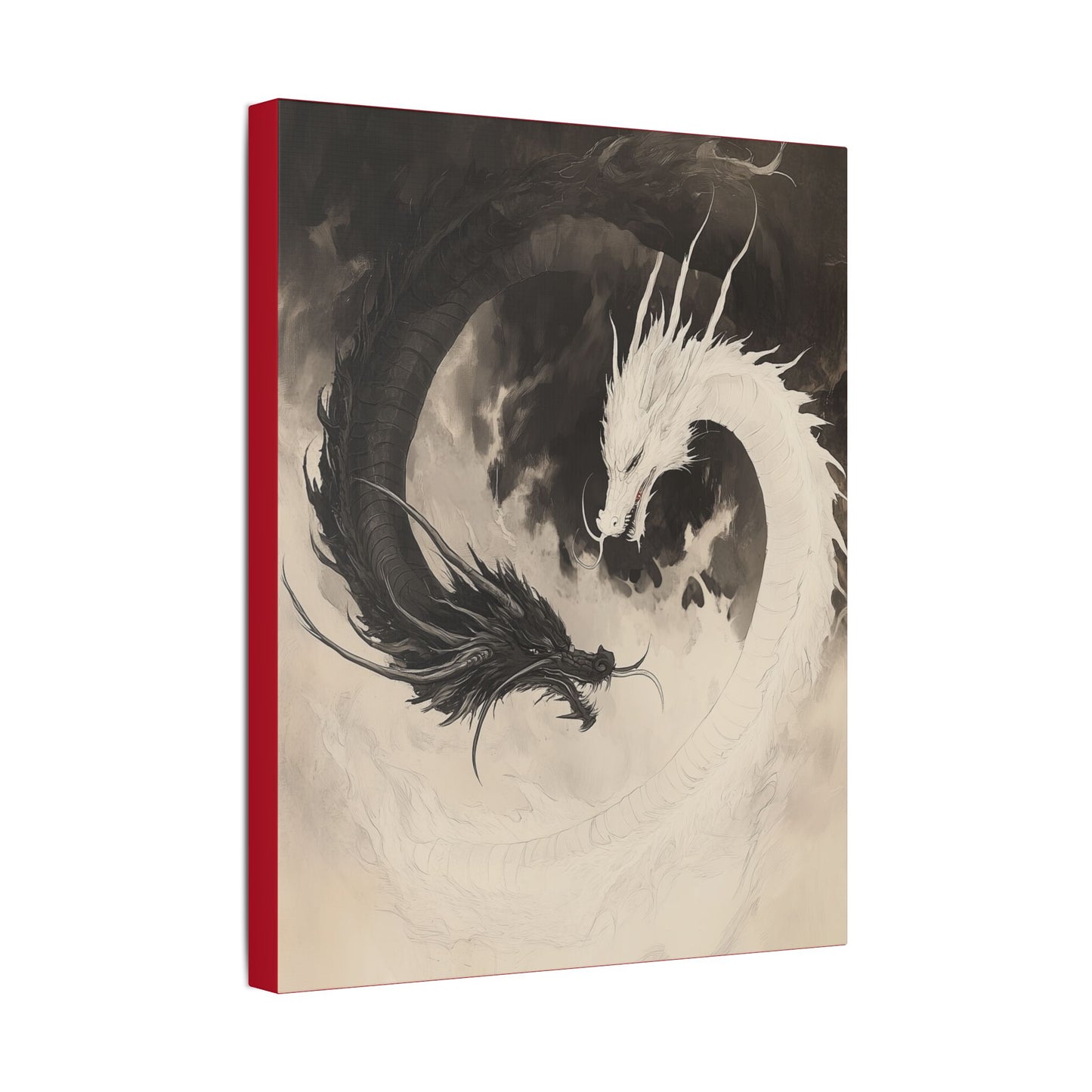 Yin & Yang - Dragon Art Collection -  Fine Art Print on Canvas