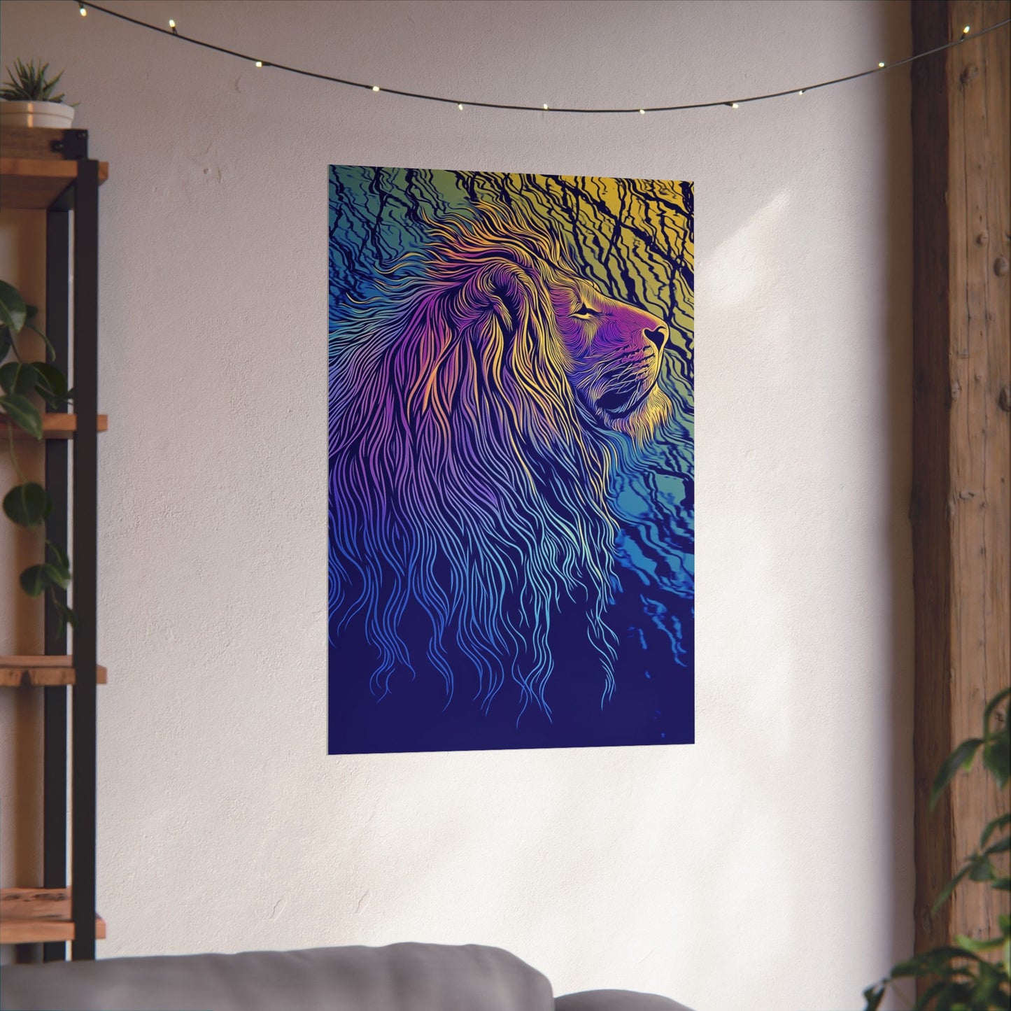 Lion Heart - Fine Art Print - Whimsical Animals - Nature Posters - Vibrant Wall Art for Animal Lovers