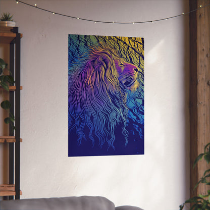Lion Heart - Fine Art Print - Whimsical Animals - Nature Posters - Vibrant Wall Art for Animal Lovers