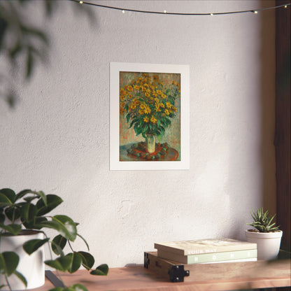 Claude Monet - Jerusalem Artichokes Painting - Fine Art Print - Vertical Poster - Floral Art Décor