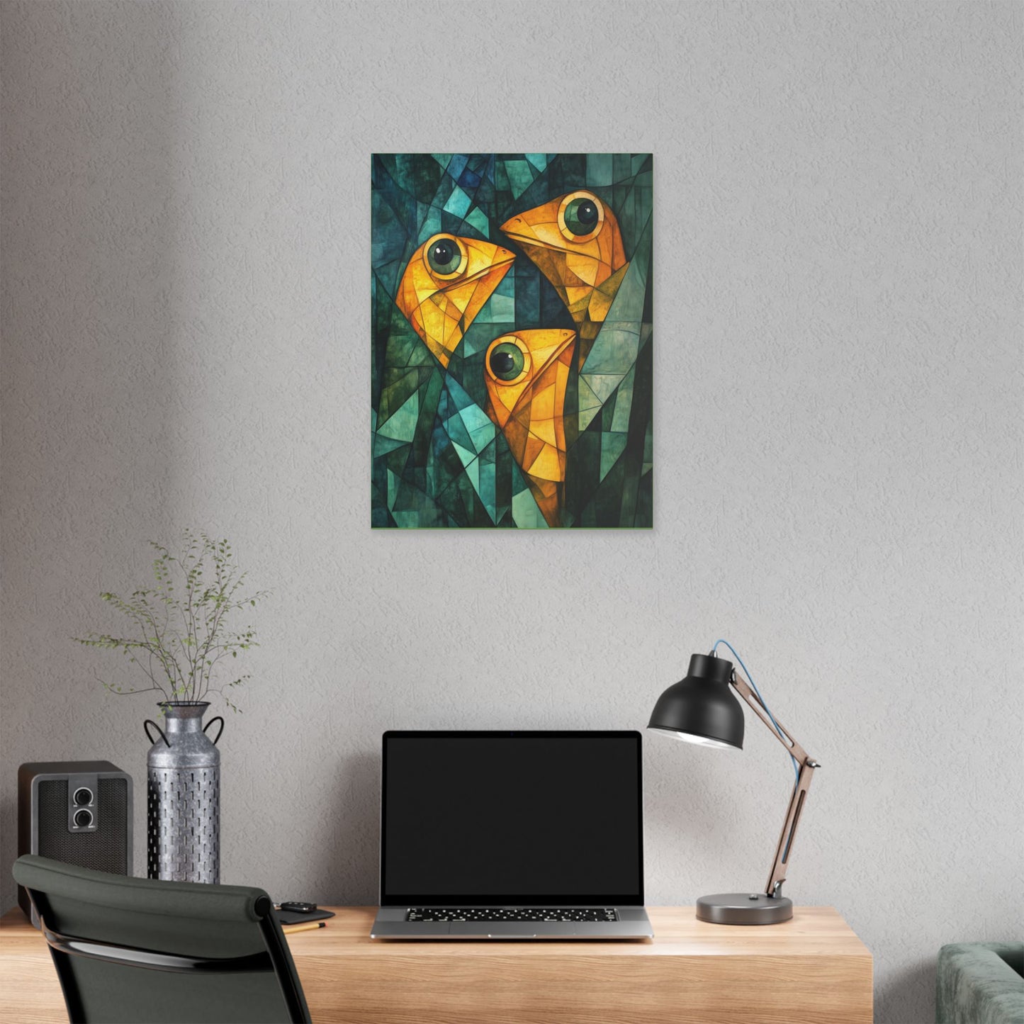 If We Don't Move Maybe They Won't See Us - Garden Friends - Fine Art Print on Canvas