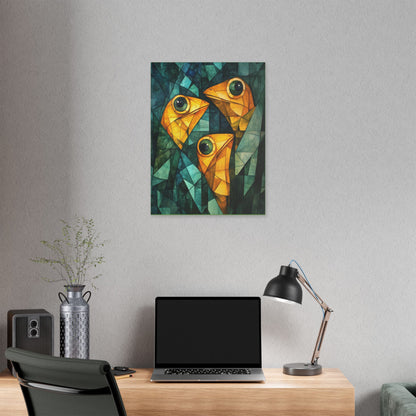 If We Don't Move Maybe They Won't See Us - Garden Friends - Fine Art Print on Canvas