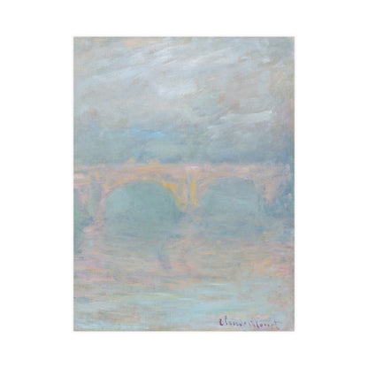 Waterloo Bridge London at Sunset - Monet Fine Art Poster
