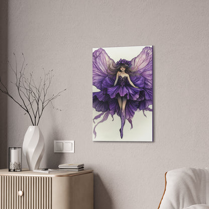 A Violet Affair - Fairies & Flowers Collection - Wall Art - on Canvas