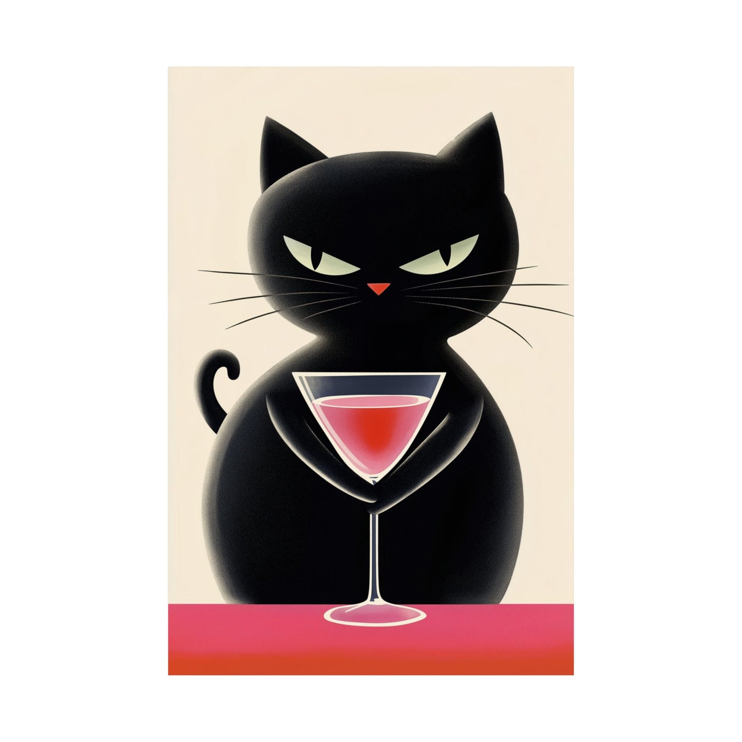 Yes, I'm Judging You - Cat Café Series - Black Cat Poster - Stylish Wall Art for Cat Lovers