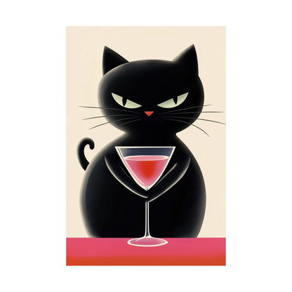 Yes, I'm Judging You - Cat Café Series - Black Cat Poster - Stylish Wall Art for Cat Lovers