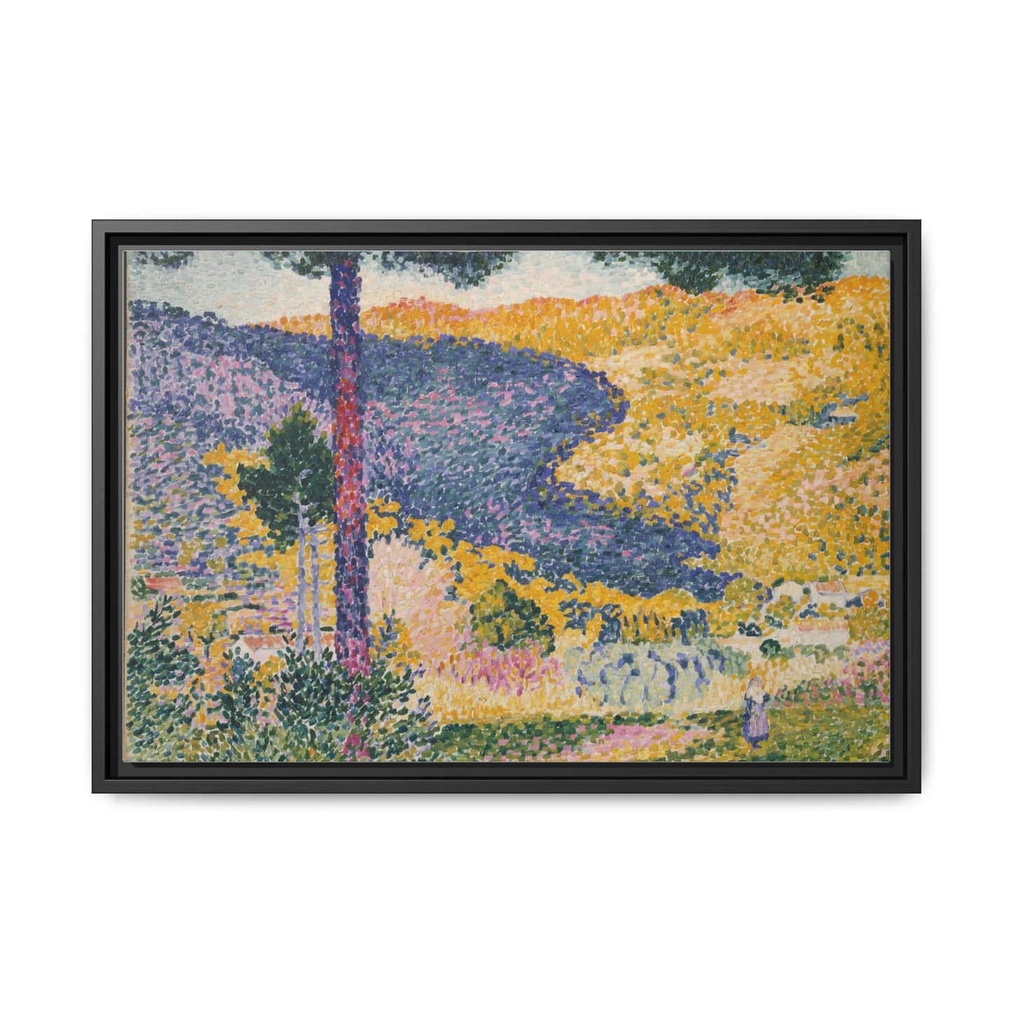 Valley with Fir Shade on the Mountain - Museum Collection - Framed Canvas Print