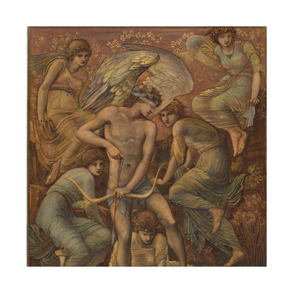 Cupid's Hunting Fields - 1924 - Vintage Fine Art Print - Classic Matte Vertical Poster - Ethereal - Angelic Artwork