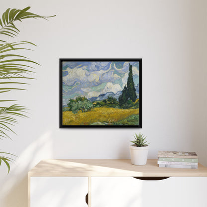 Van Gogh - Wheat Field with Cypresses - Museum Collection - Framed Canvas Print