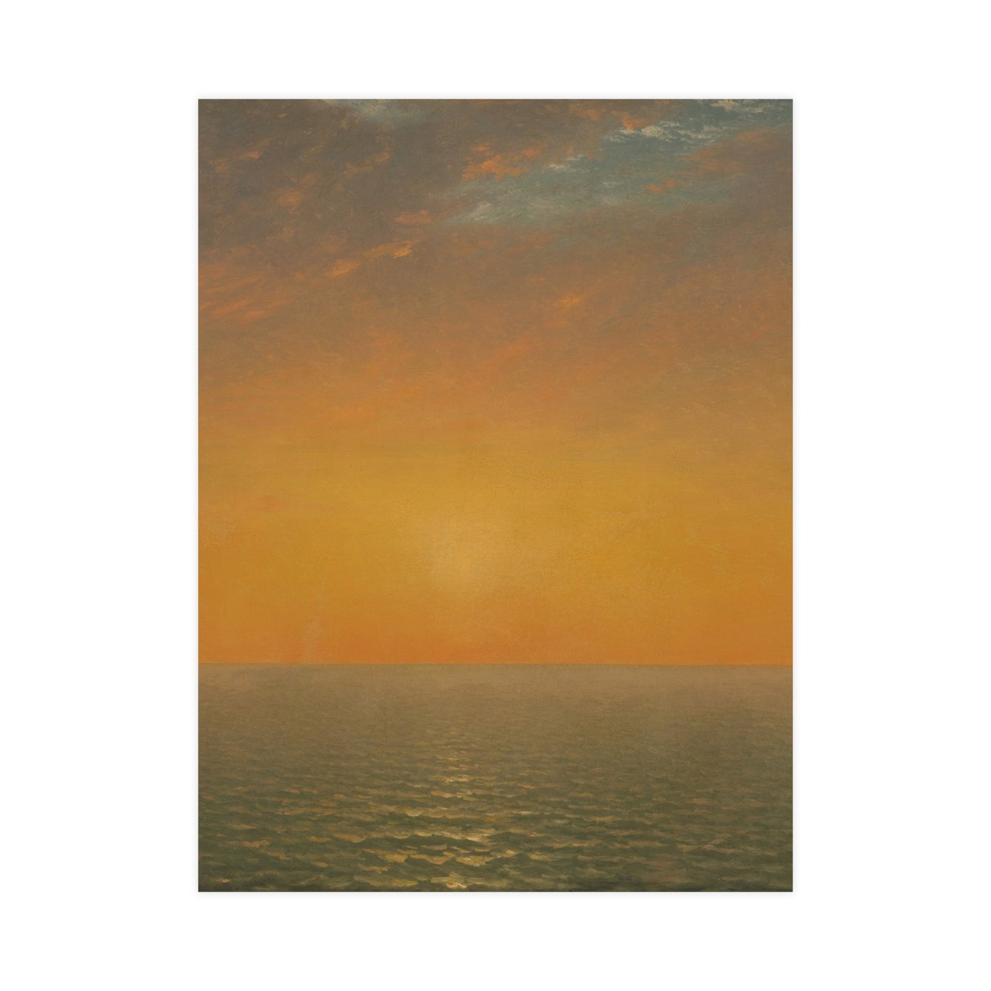 John Frederick Kensett : Sunset on the Sea (1872) - Museum Collection - Fine Art Print