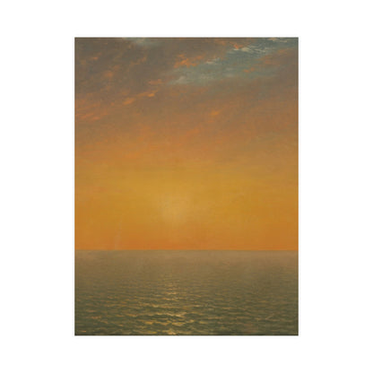 John Frederick Kensett : Sunset on the Sea (1872) - Museum Collection - Fine Art Print
