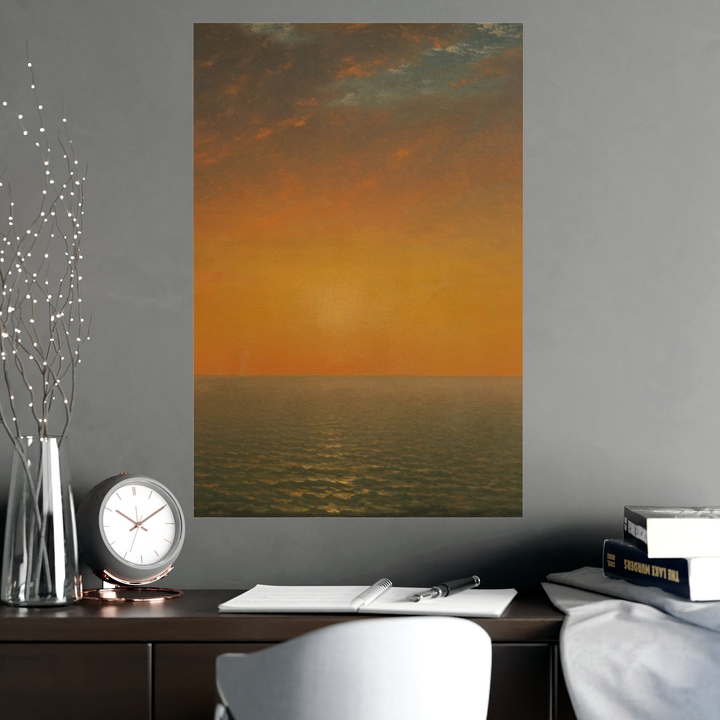 John Frederick Kensett : Sunset on the Sea (1872) - Museum Collection - Fine Art Print