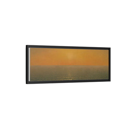 John Frederick Kensett : Sunset on the Sea (1872) - Museum Collection - Framed Canvas Print