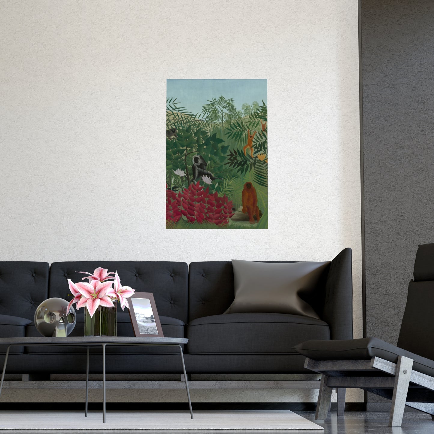 Tropical Forest with Monkeys - Rousseau Fine Art Poster