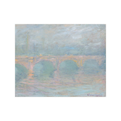 Waterloo Bridge London at Sunset - Monet Fine Art Poster