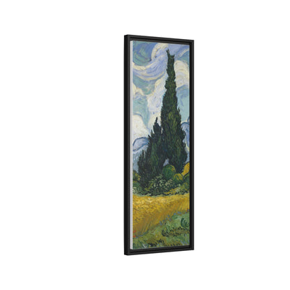 Van Gogh - Wheat Field with Cypresses - Museum Collection - Framed Canvas Print