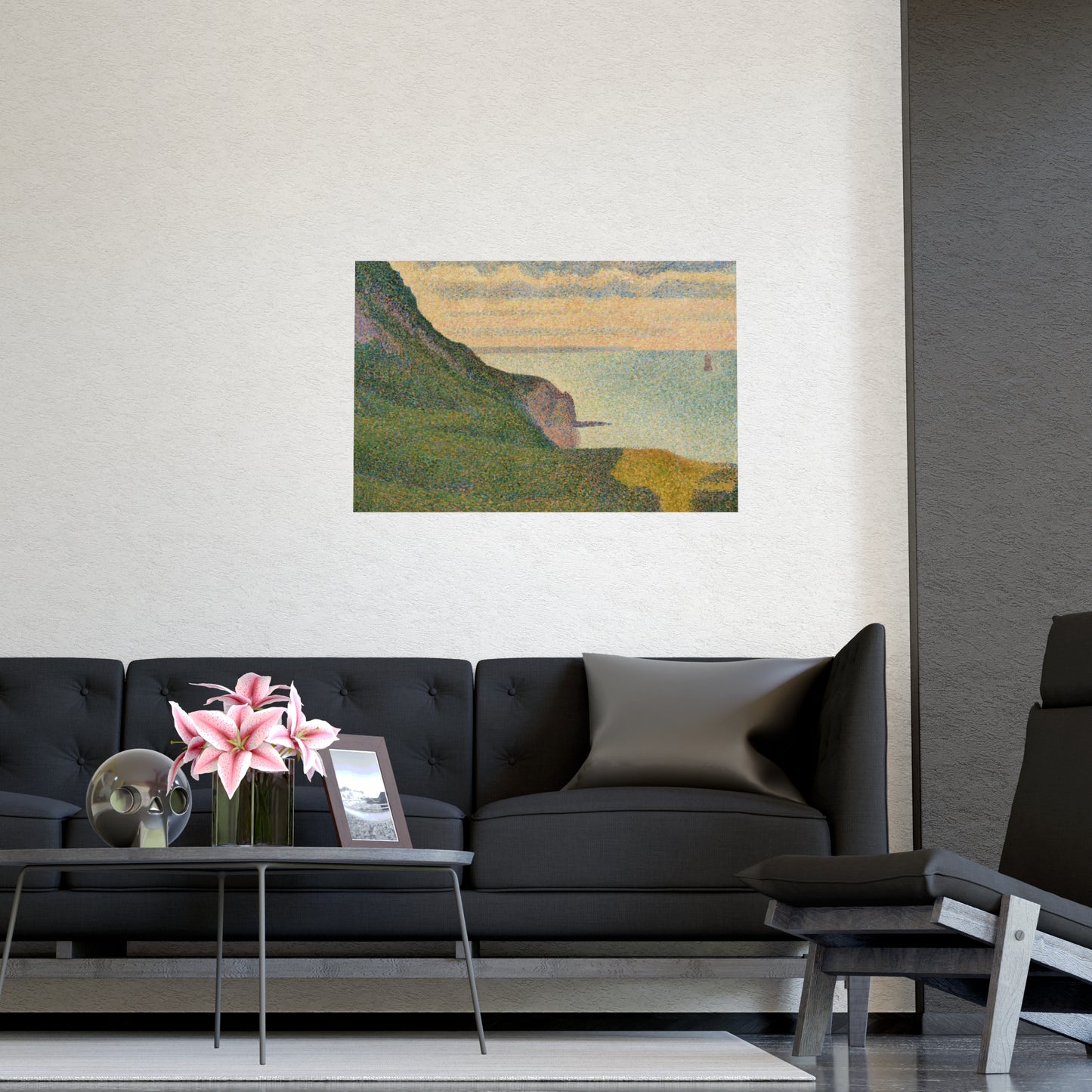Seascape at Port-en-Bessin Normandy - Seurat Fine Art Poster