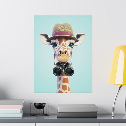 Adventure Awaits - His & Hers Giraffe Fine Art Prints (II) - Whimsical Animals - Wall Art -  Fine Art Prints - Home Décor
