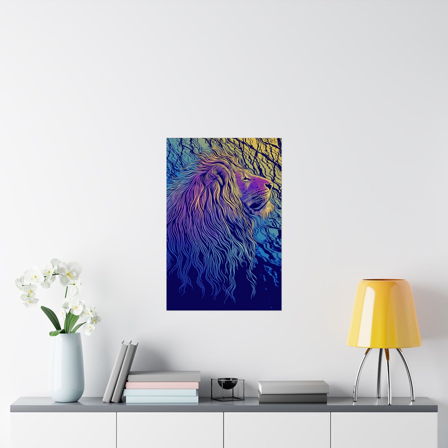 Lion Heart - Fine Art Print - Whimsical Animals - Nature Posters - Vibrant Wall Art for Animal Lovers