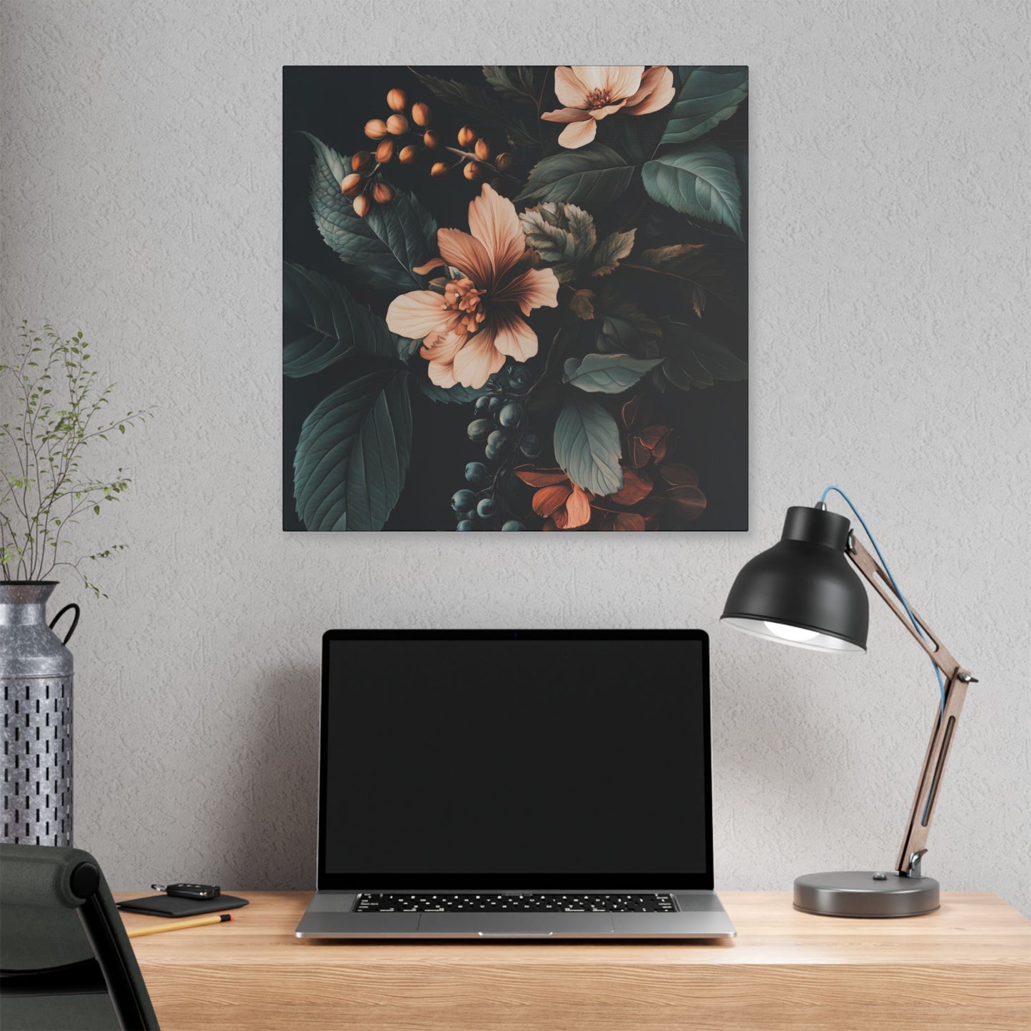Evergreen Moody Botanical -Secret Garden Series  - Fine Art Print on Canvas