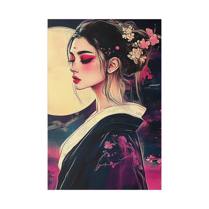 Magenta Moon - Fine Art Print on Canvas