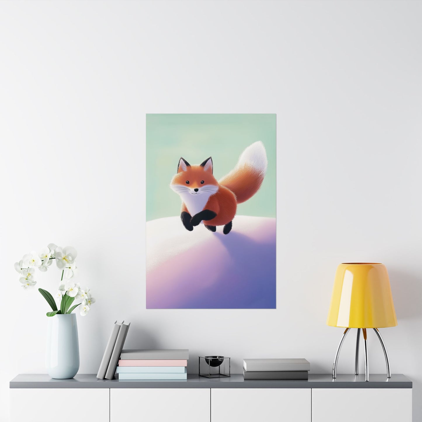 Playful Fox  - Whimsical Animals Wall Art - Cute Animal Posters -  Love Foxes - Vertical Poster