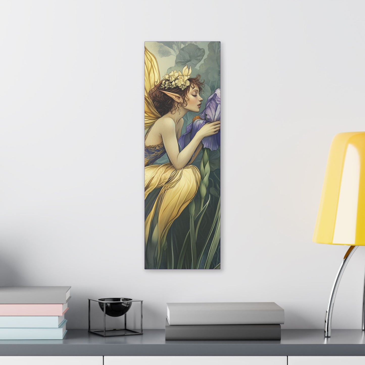 Iris You Were Here - Flowers & Fairies Collection - Fine Art Print on Canvas