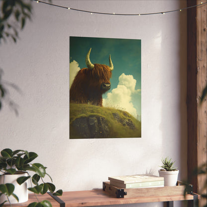 Highland Cow Whimsical Fine Art Print