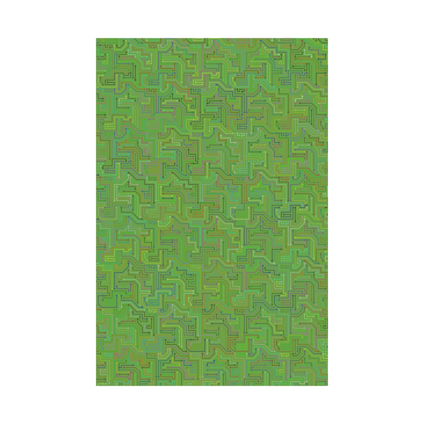 Circuit Board Art Print - Multi-color - Tech- Vertical Poster - Modern Wall Art