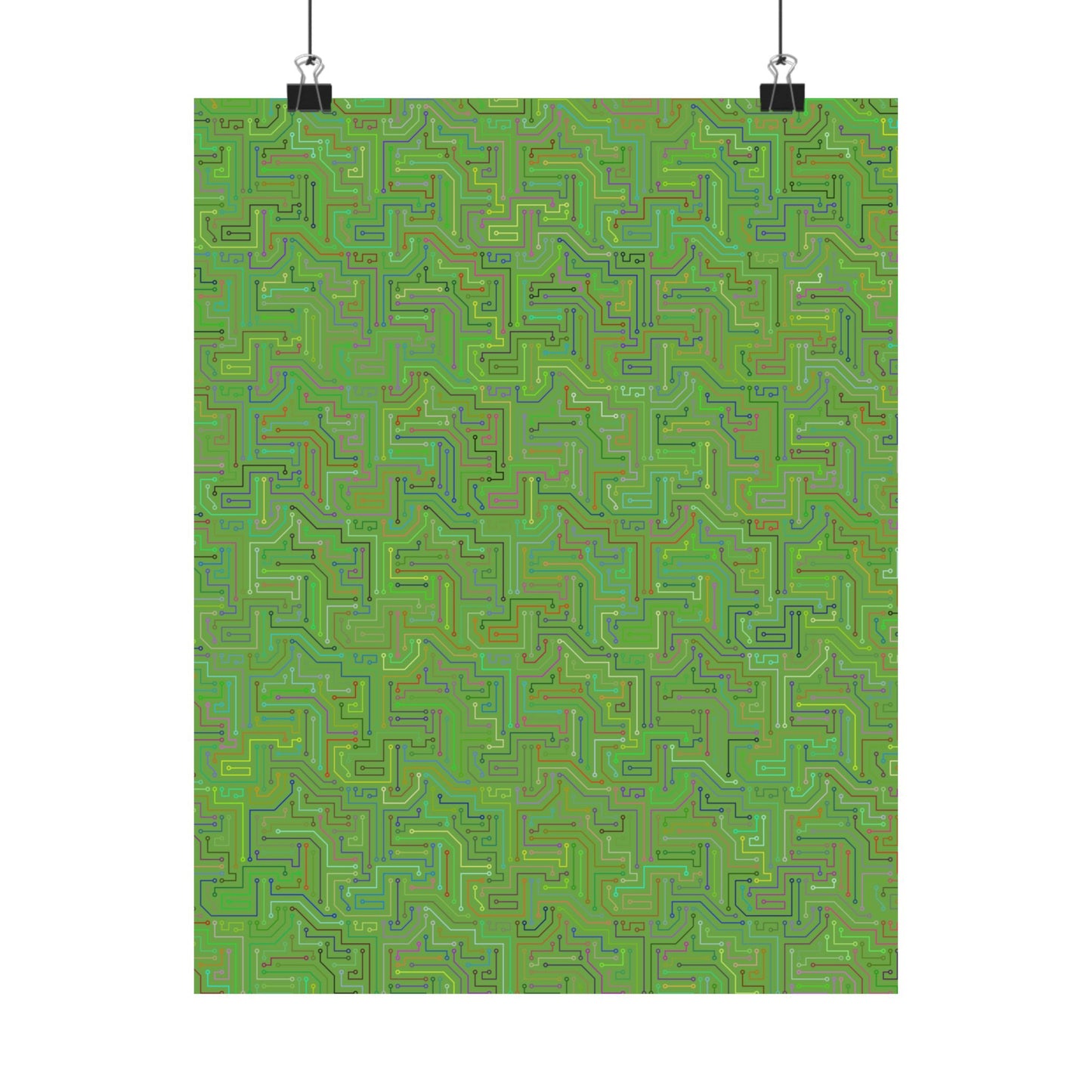 Circuit Board Art Print - Multi-color - Tech- Vertical Poster - Modern Wall Art