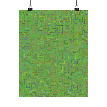 Circuit Board Art Print - Multi-color - Tech- Vertical Poster - Modern Wall Art