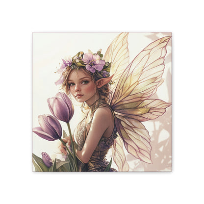 Tuesdays are for Tulips - Flowers & Fairies Collection - Fine Art Print on Canvas