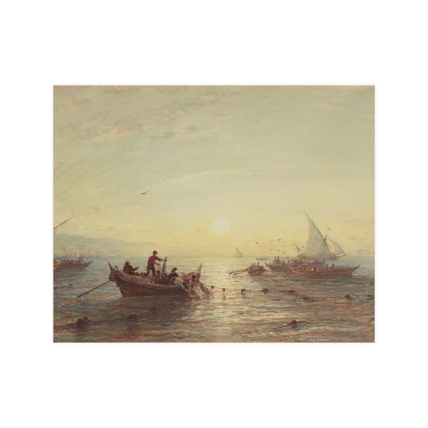 Tuna Fishing at Sunrise Marseilles - Maritime Fine Art Poster