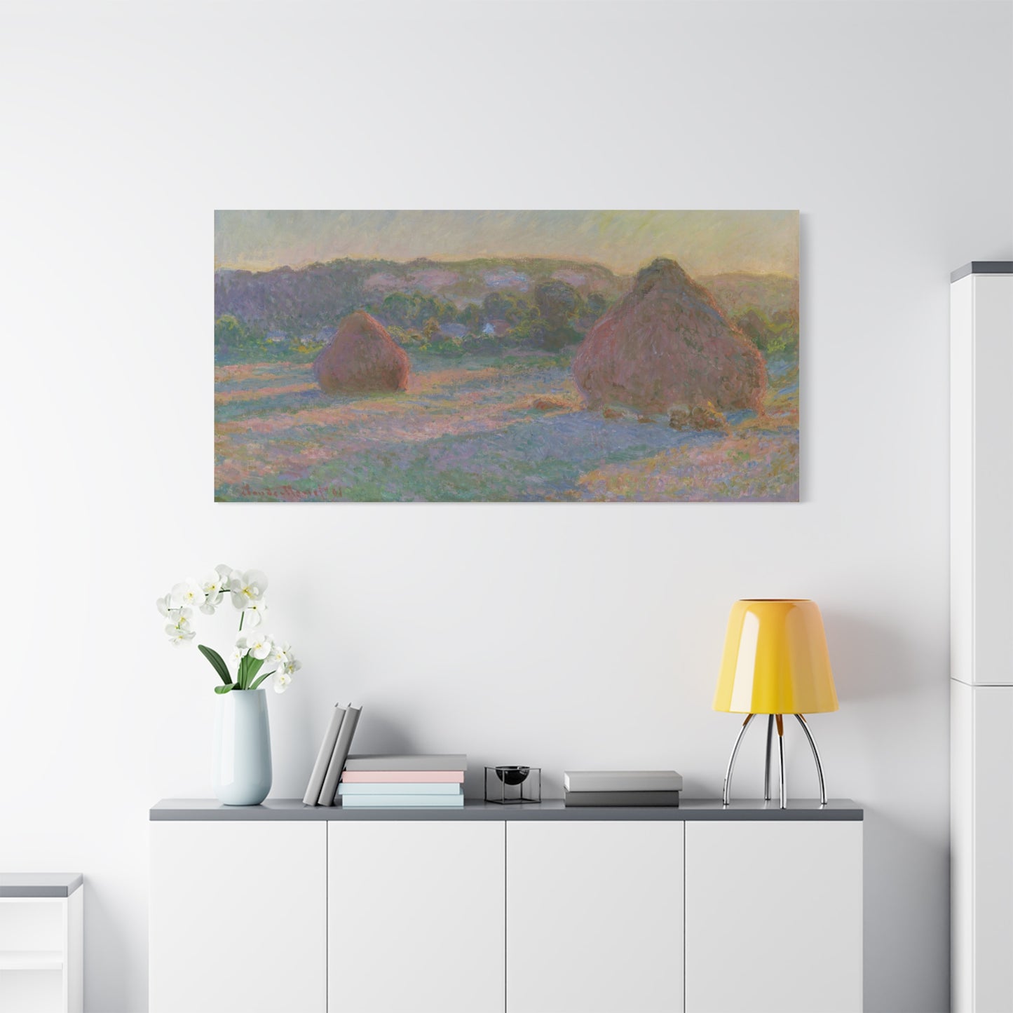 Claude Monet - Fields of Wheat Fine Art Canvas Print